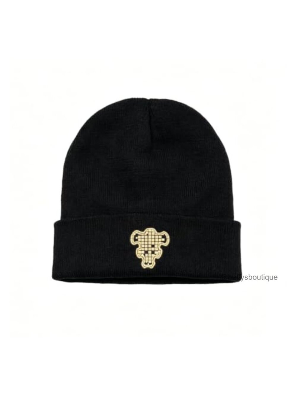 Anime Black Bull Embroidery Knit Beanie Winter Hat One Size Gift